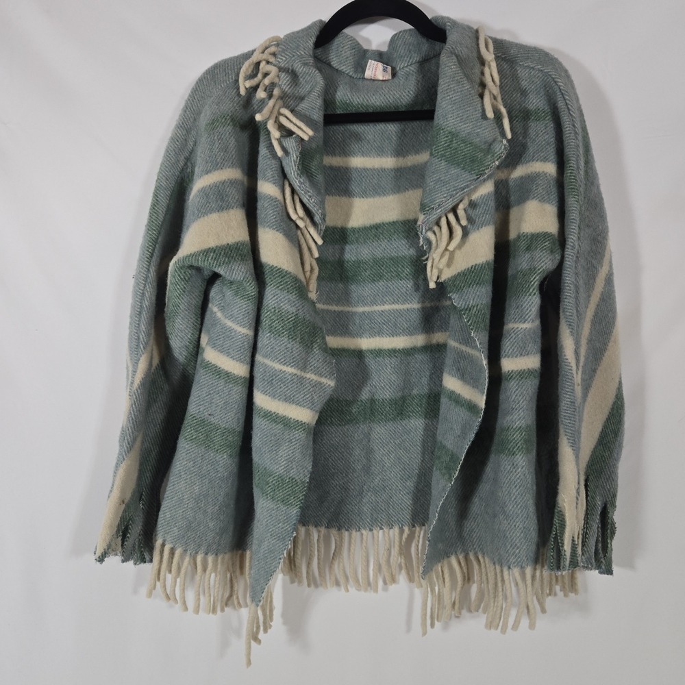 Vintage Kjell Ljungberg Wool Norwegian Fringed Sweater | Size Medium